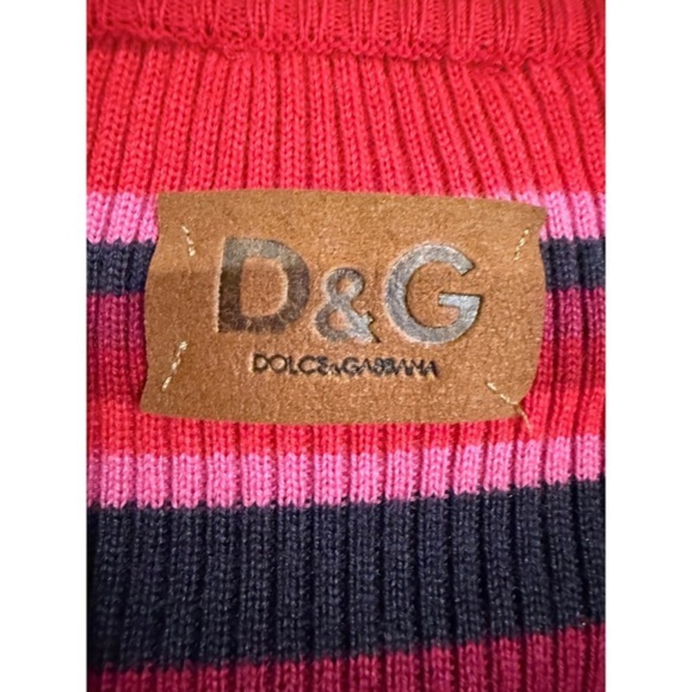 D&G Dolce Gabbana striped knit top L couture elegant elevated basics - Picture 7 of 9